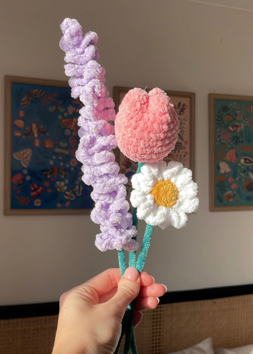 Bright Crochet Bouquet