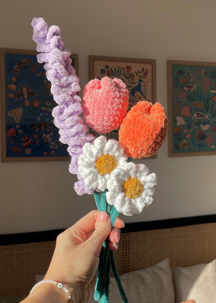 Bright Crochet Bouquet