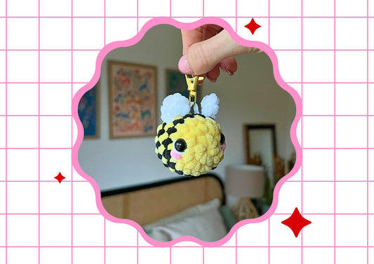 Crochet Bee Keychain