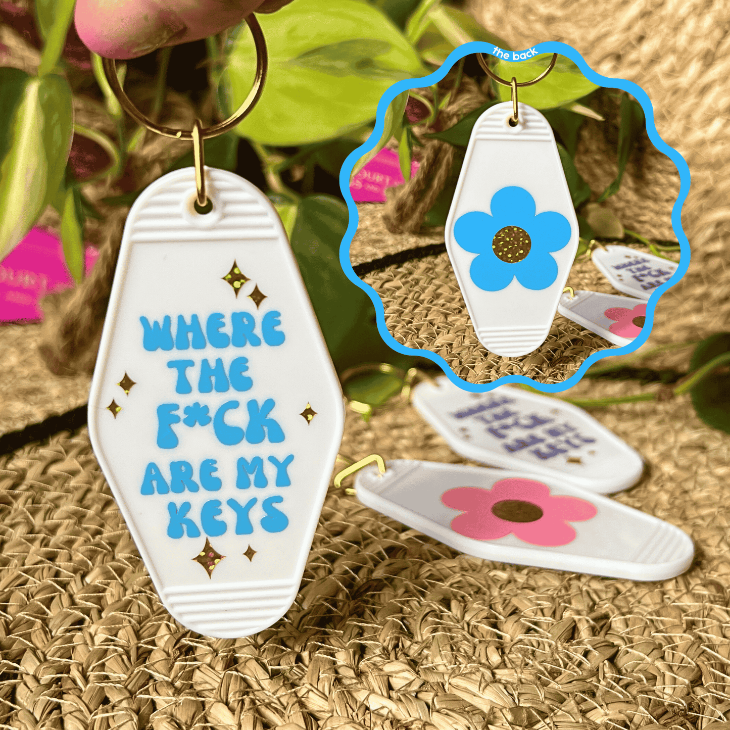 Where the F*ck are my Keys Motel Keychain
