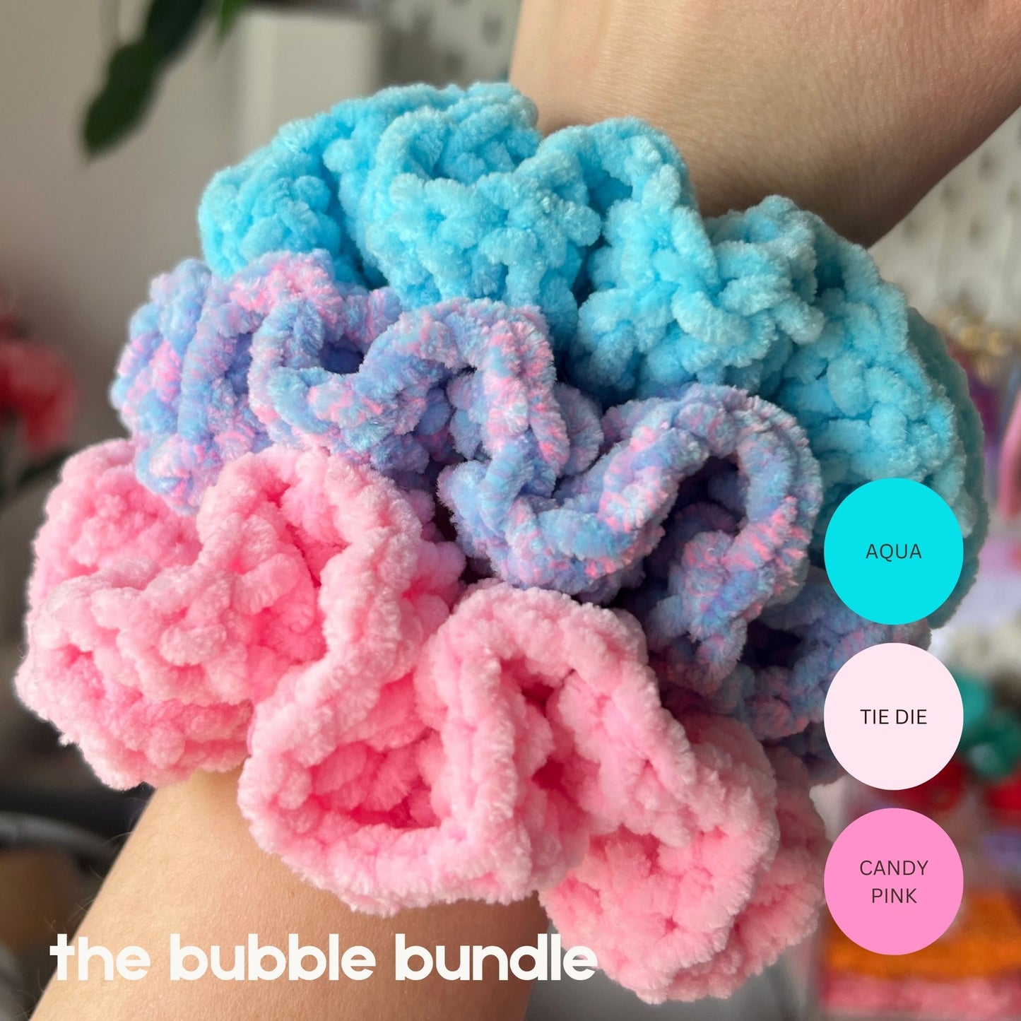 Crochet Plush Scrunchie Bundles