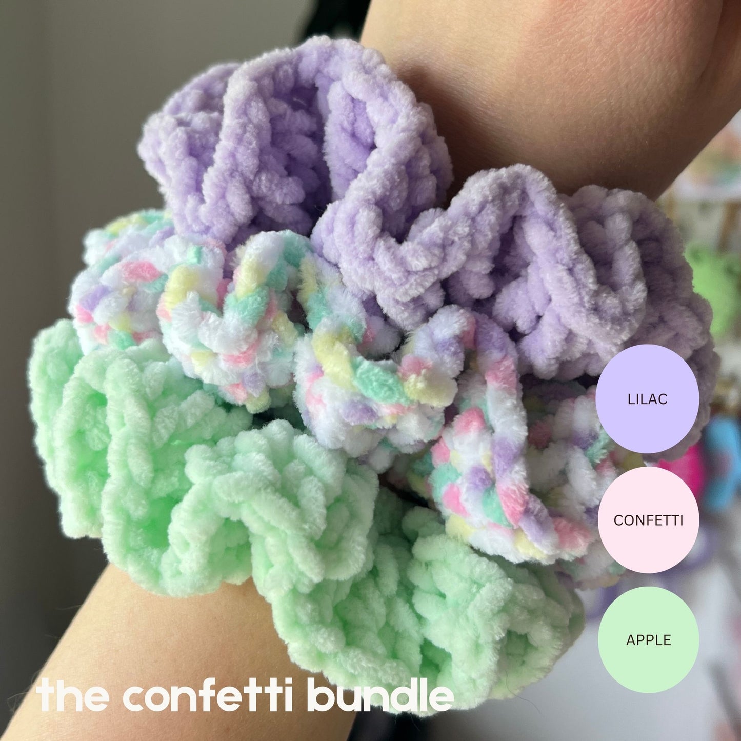 Crochet Plush Scrunchie Bundles