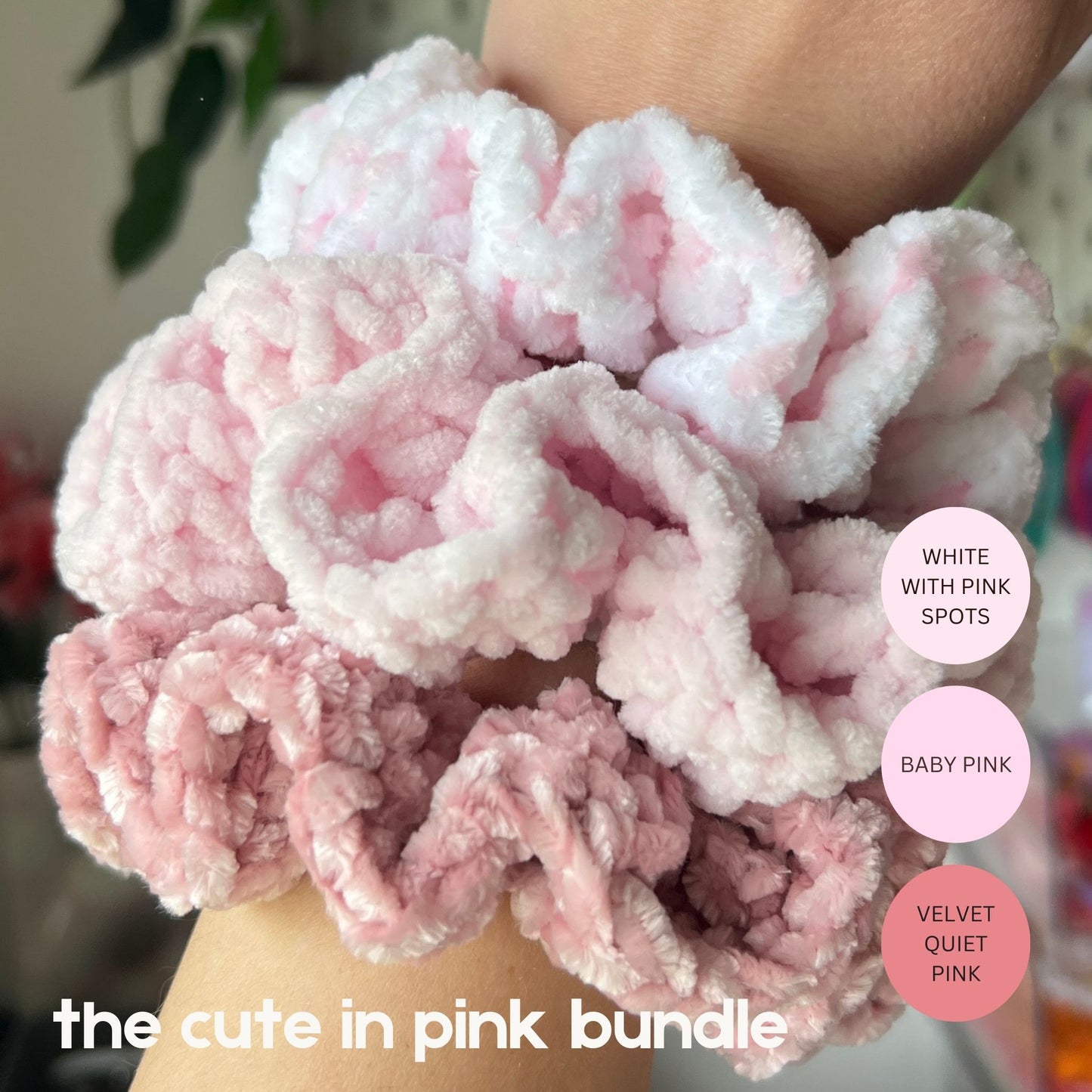 Crochet Plush Scrunchie Bundles