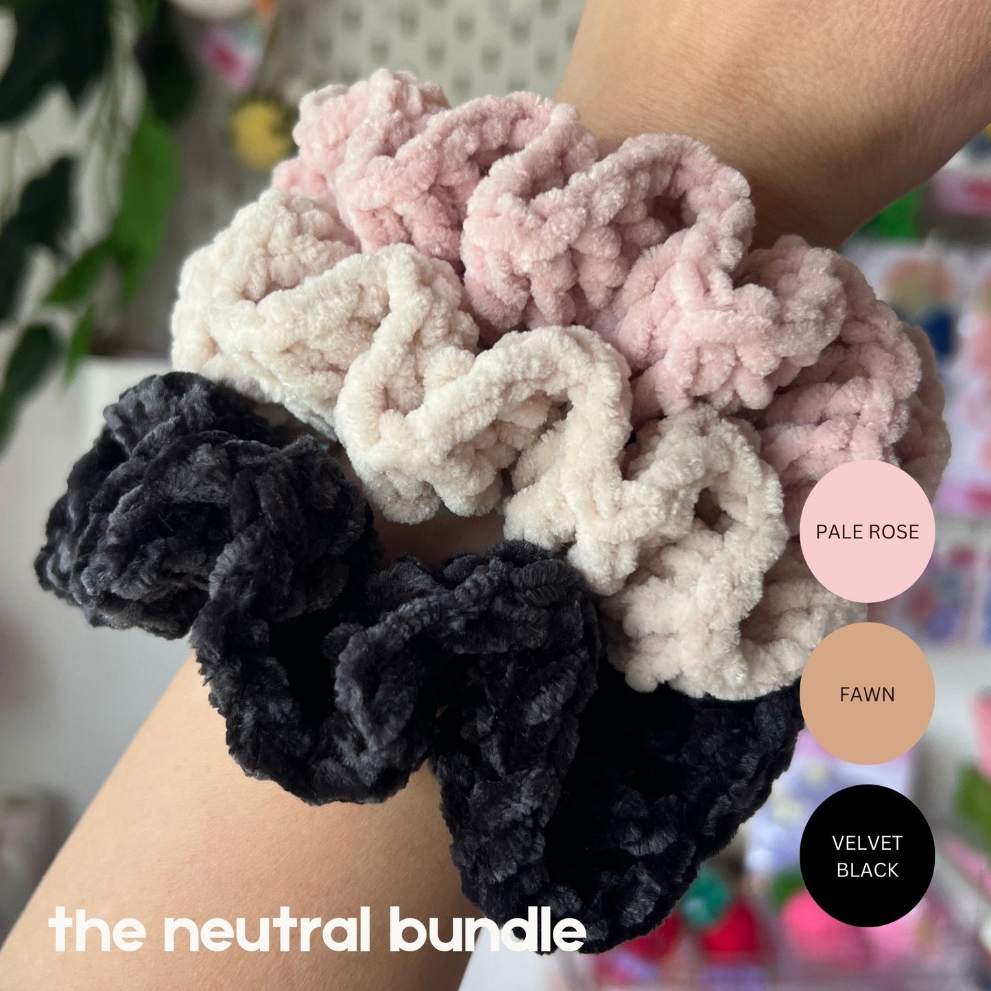Crochet Plush Scrunchie Bundles