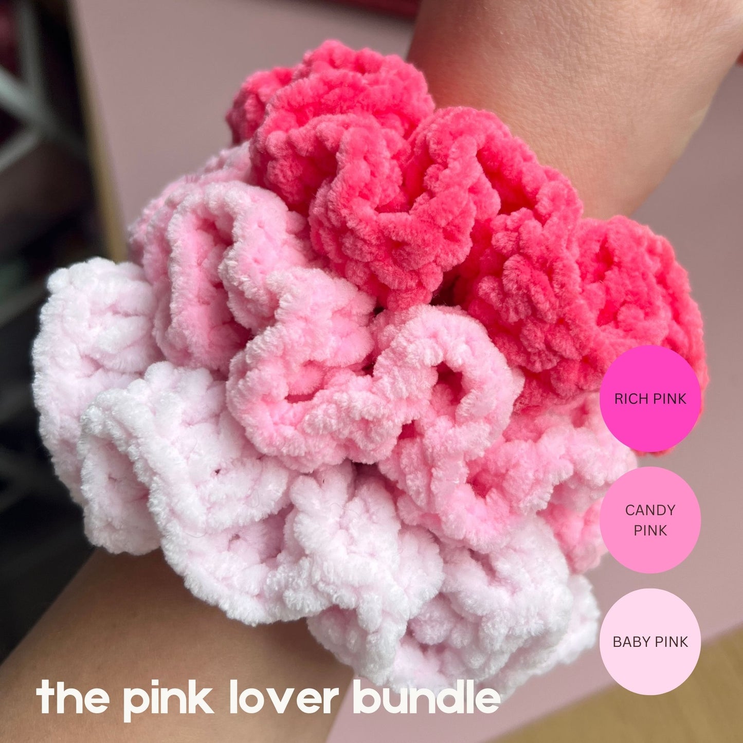 Crochet Plush Scrunchie Bundles
