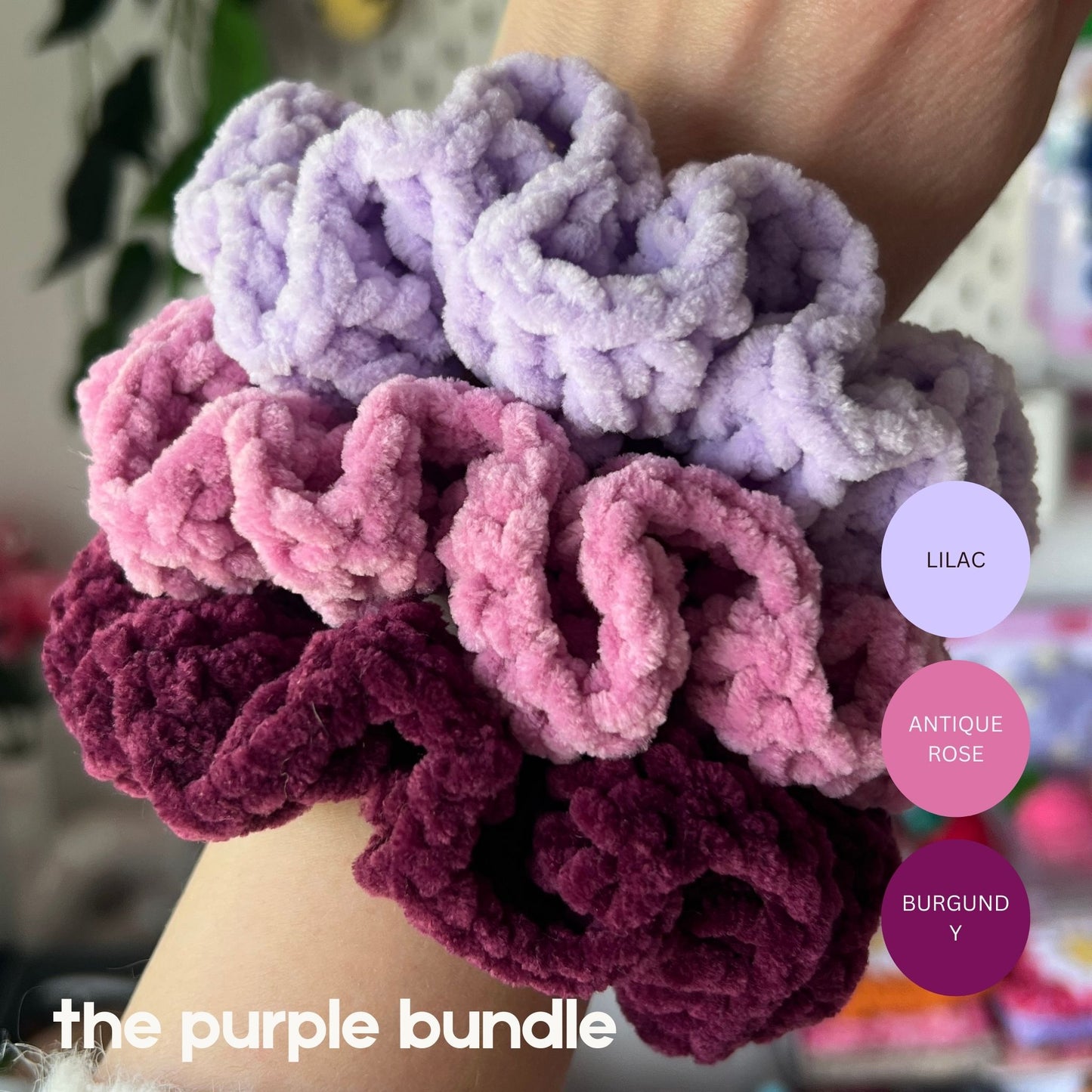 Crochet Plush Scrunchie Bundles
