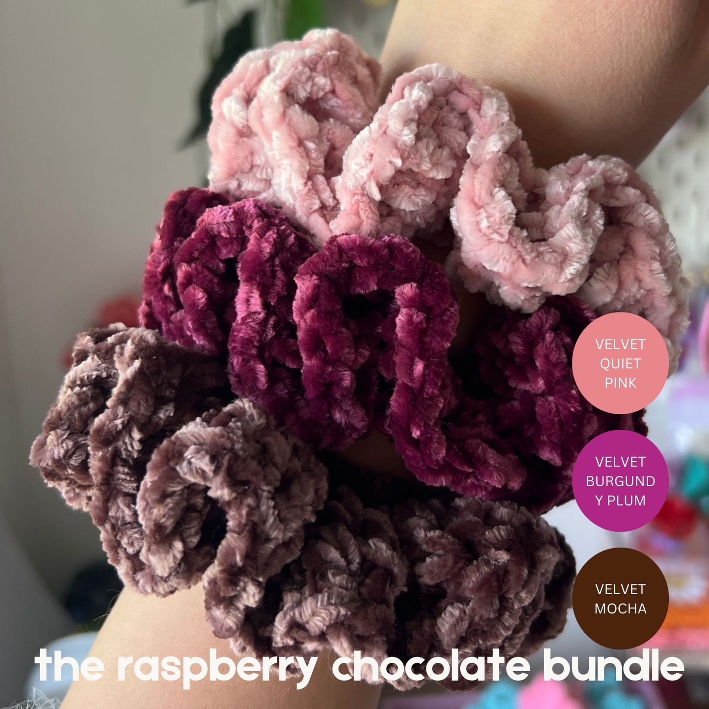 Crochet Plush Scrunchie Bundles