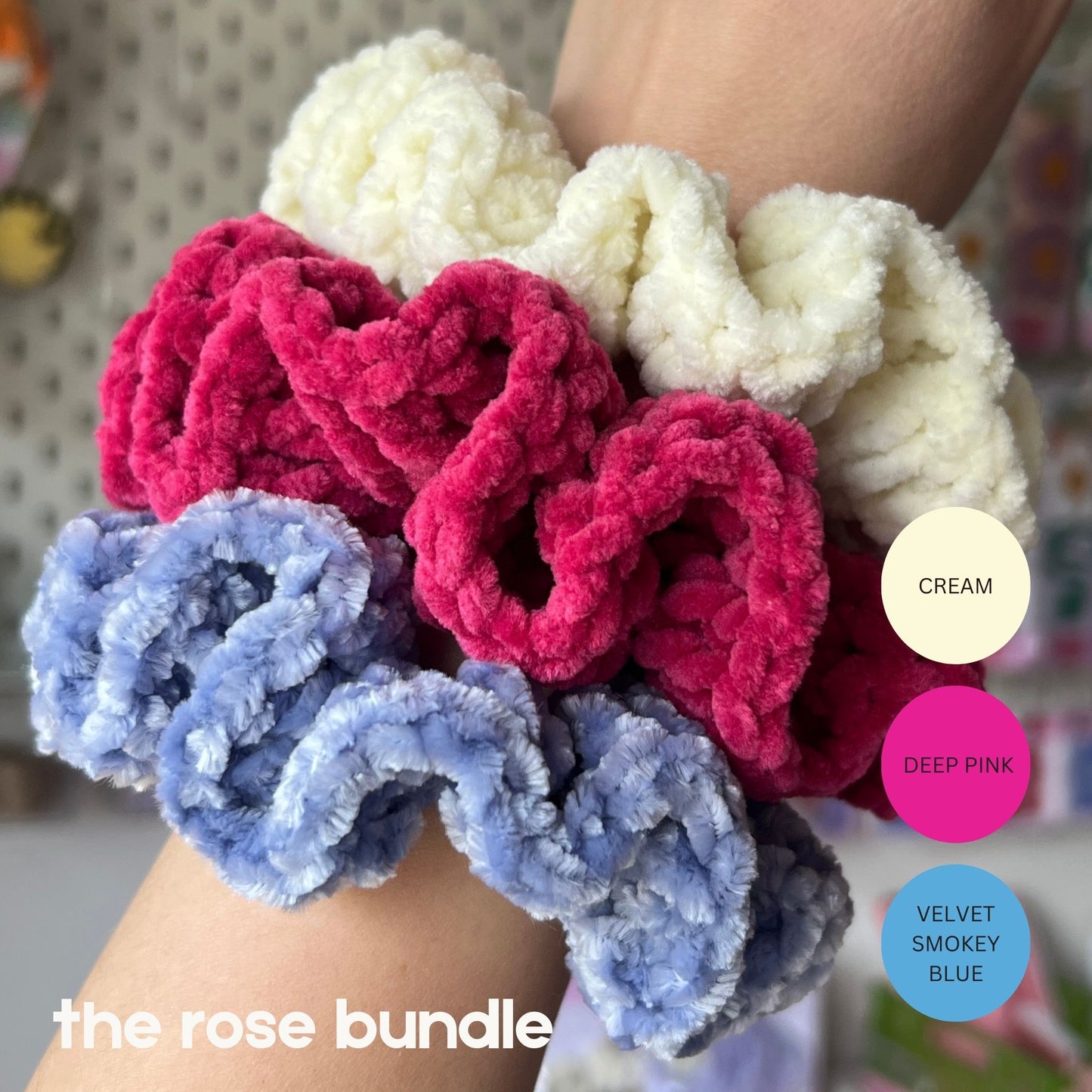 Crochet Plush Scrunchie Bundles