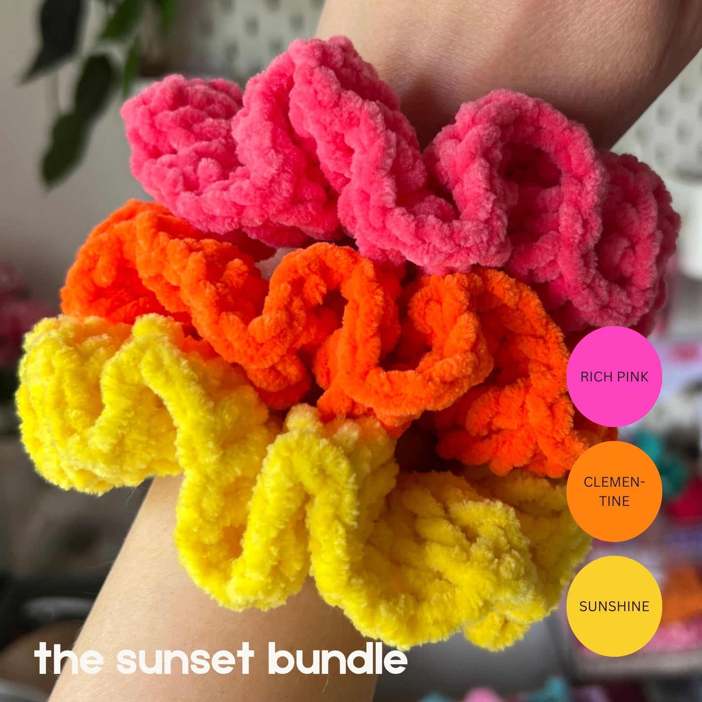 Crochet Plush Scrunchie Bundles