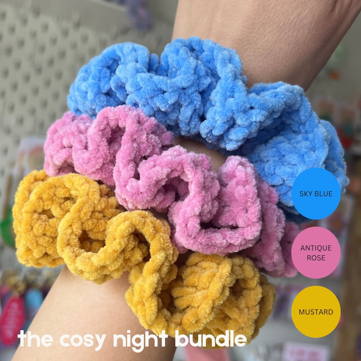 Crochet Plush Scrunchie Bundles