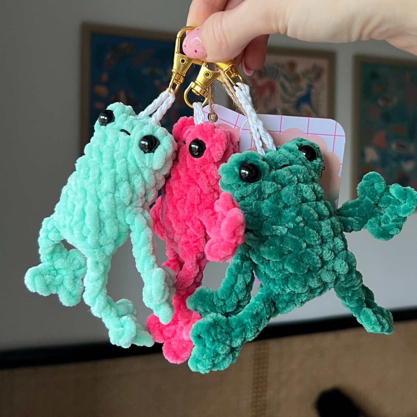 Crochet Frog Keychains