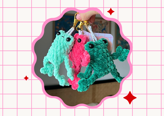 Crochet Frog Keychains