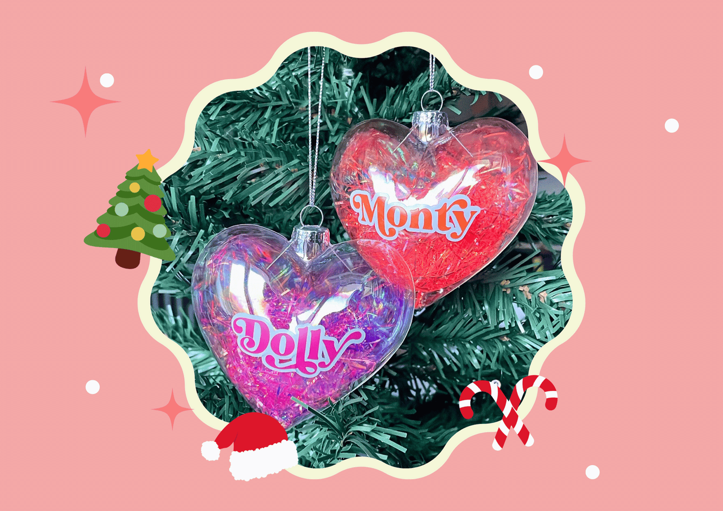 Iridescent Glass Heart Bauble