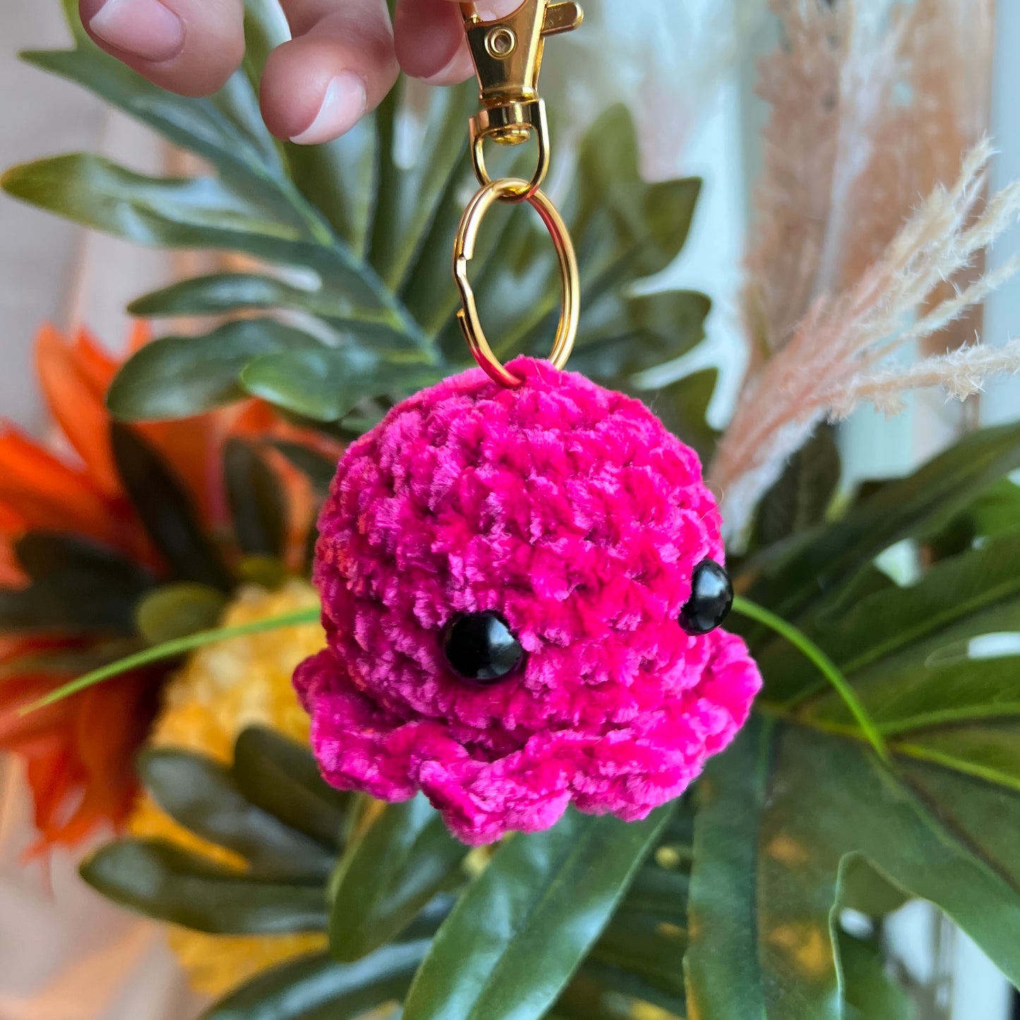 Crocheted Octopus Keychains
