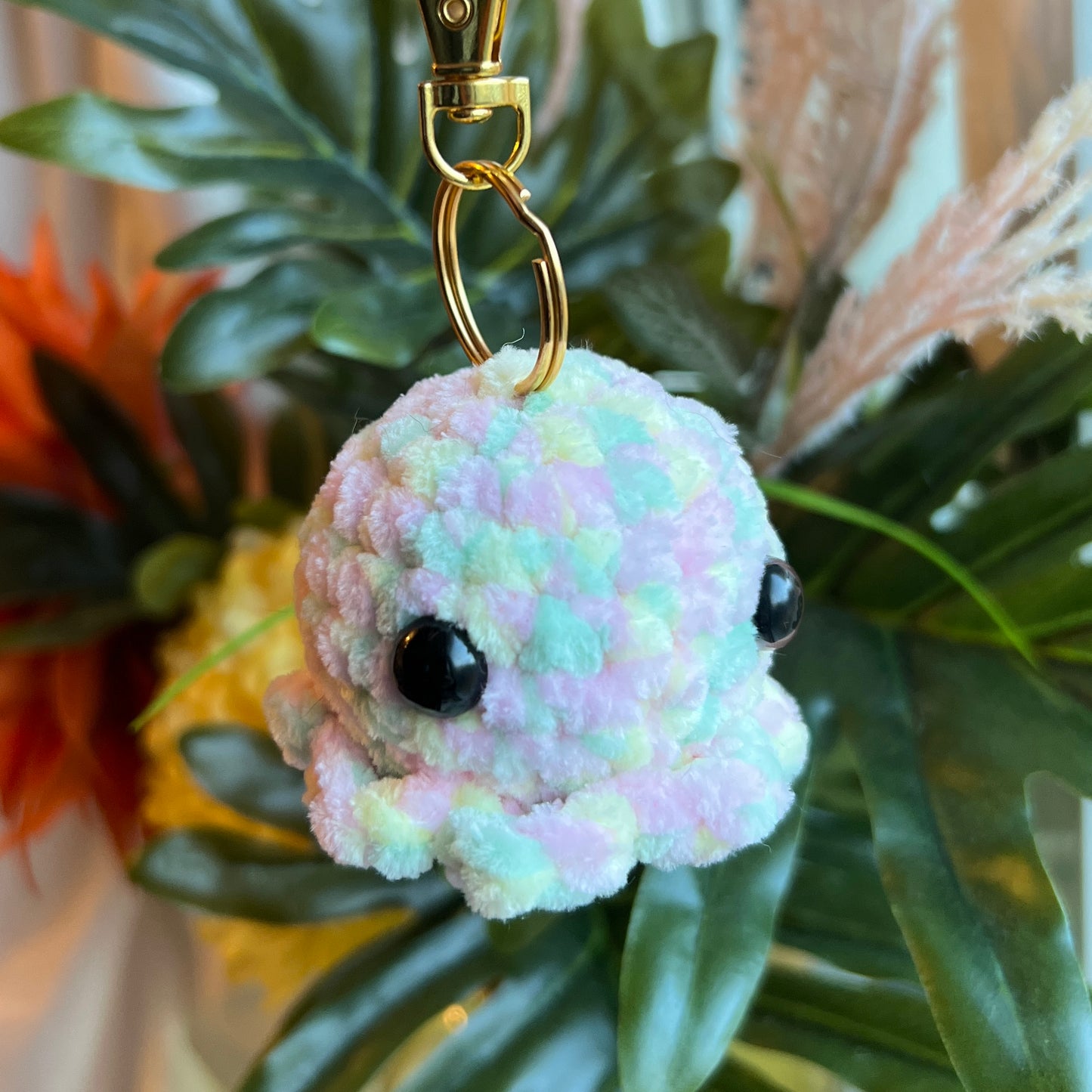 Crocheted Octopus Keychains