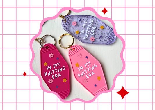 In My Knitting Era Motel Keychain