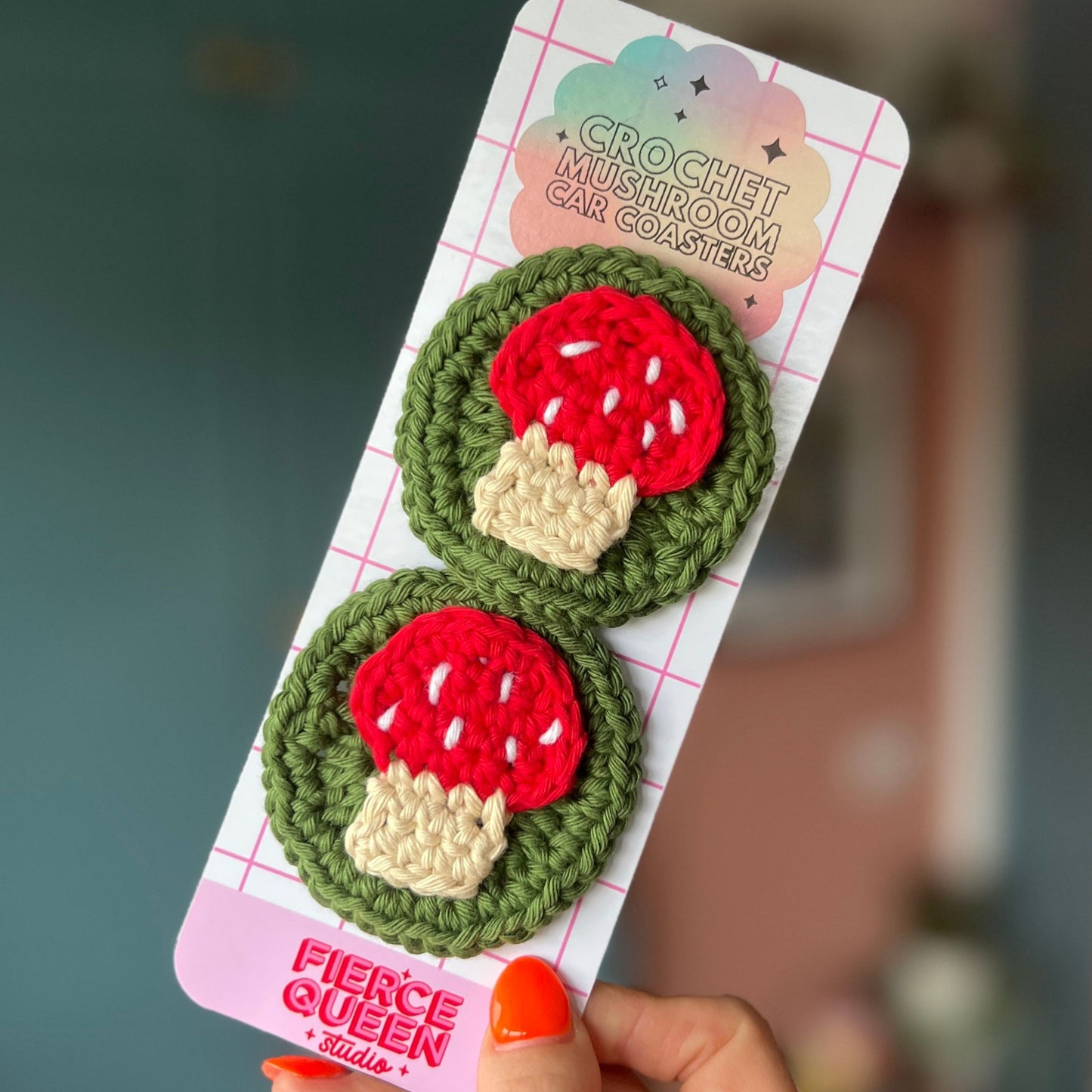 Mushroom Car Coasters