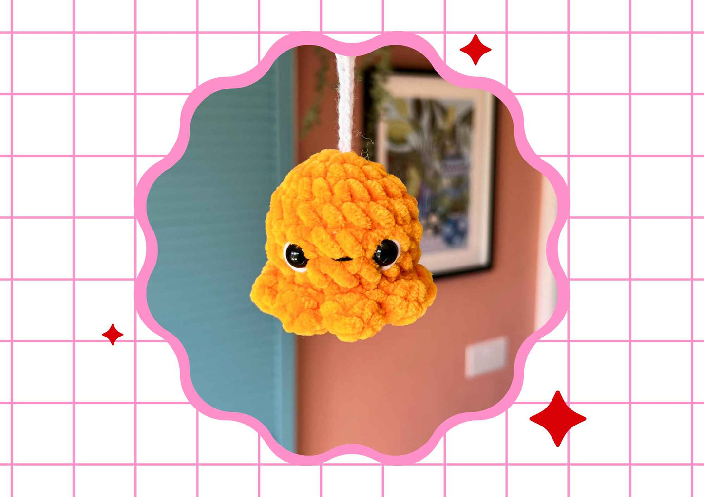 Crochet Octopus Keychain