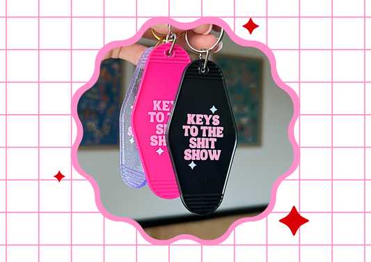 Keys to the Shit Show Motel Keychain