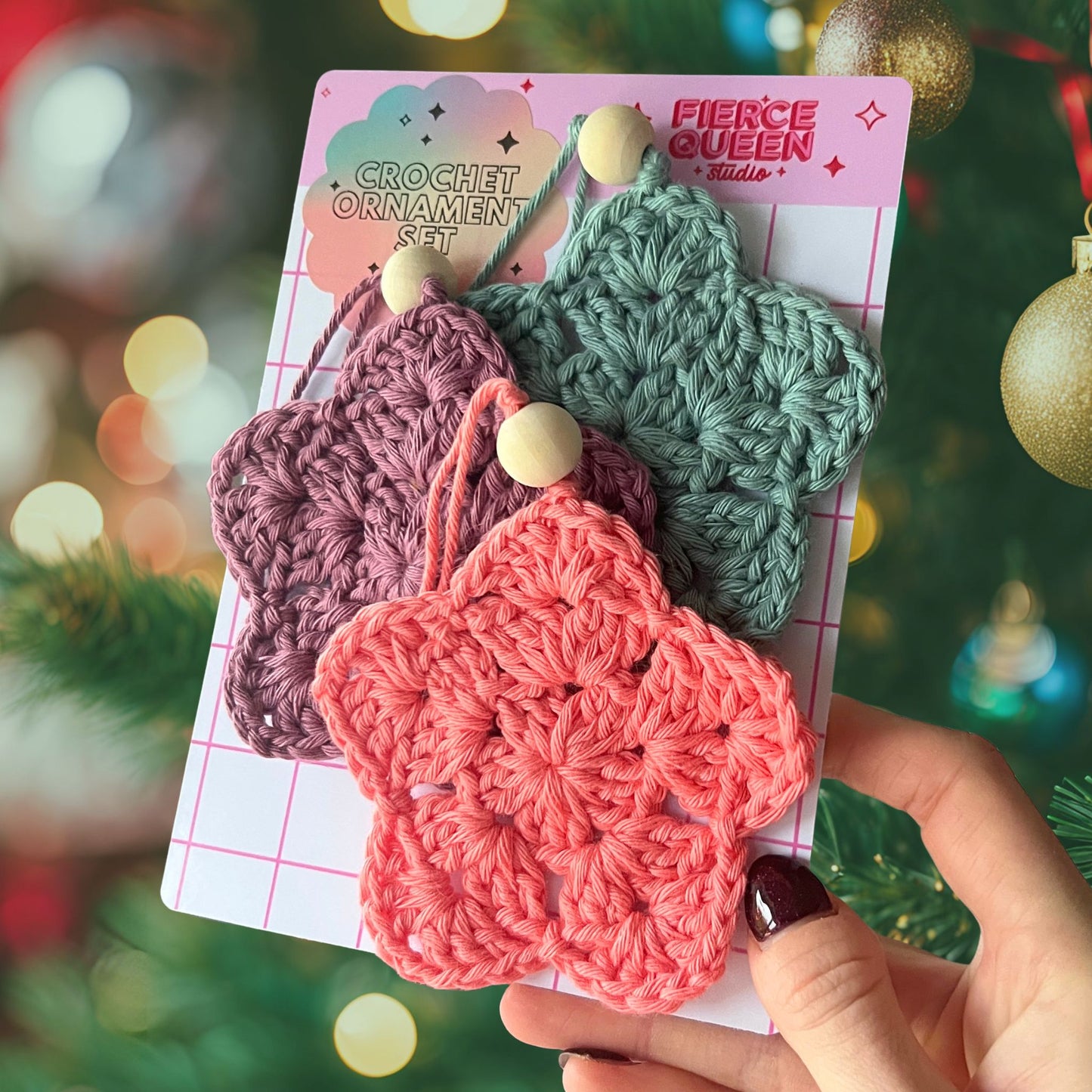 Crochet Ornament Star Set