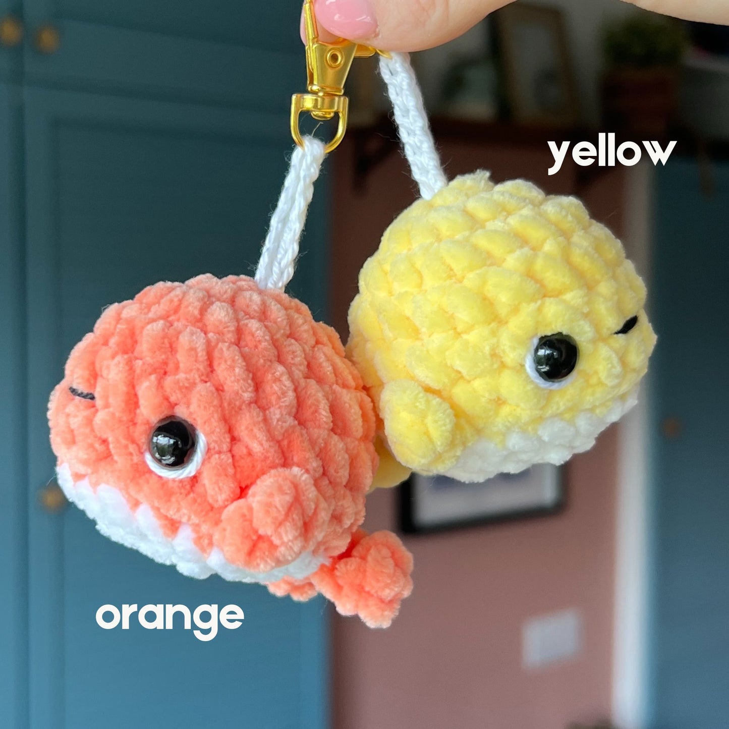 Crochet Whale Keychains