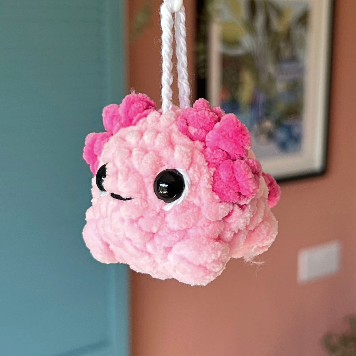 Crochet Axolotl Keychains