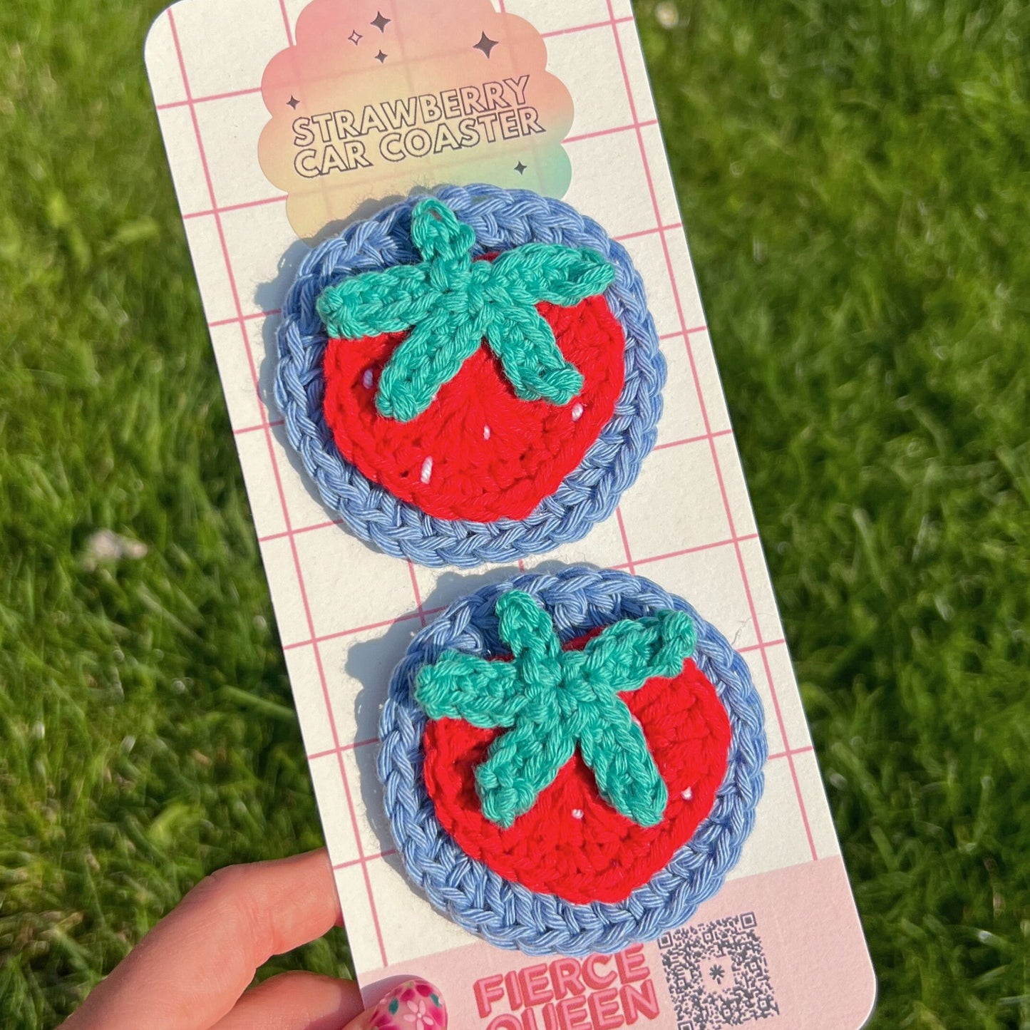 Strawberry Car Coasters