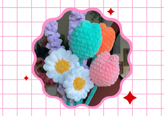 Bright Crochet Bouquet