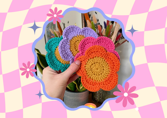 Crochet Flower Coasters