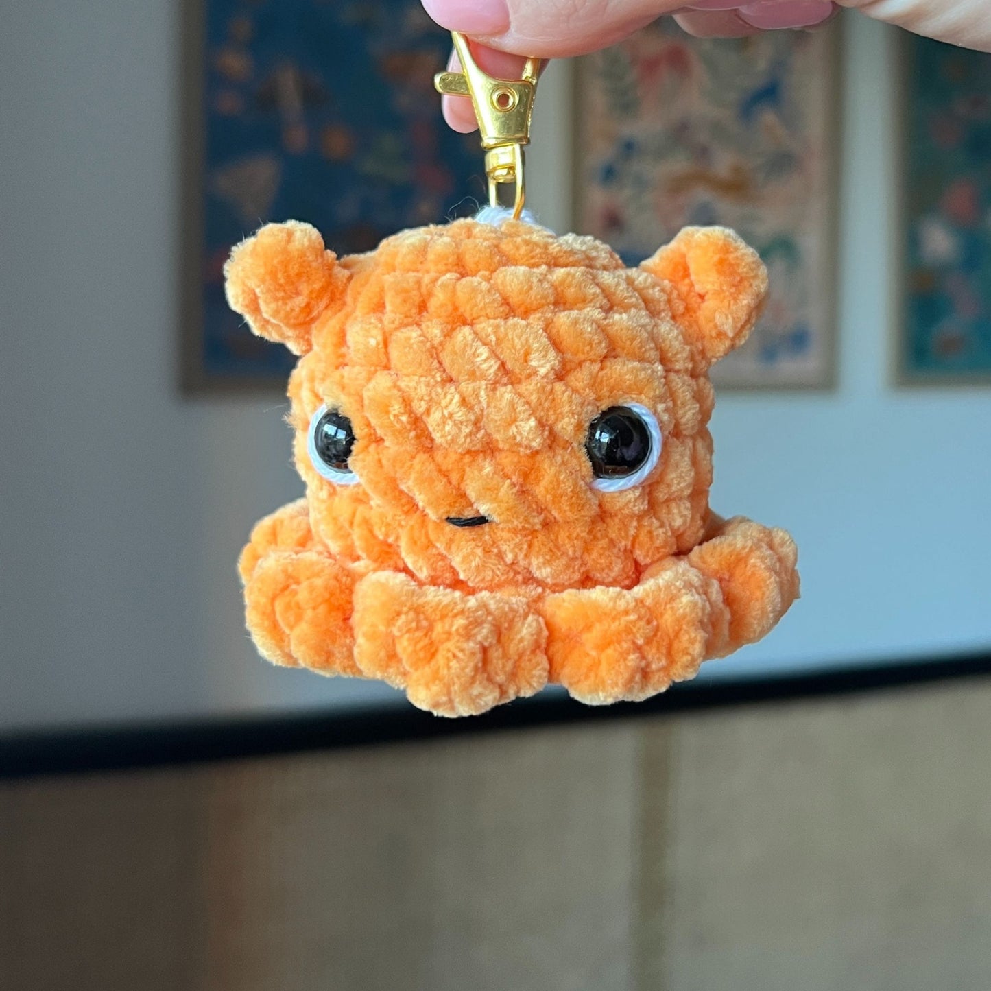 Crochet FlapJack Octopus Keychains