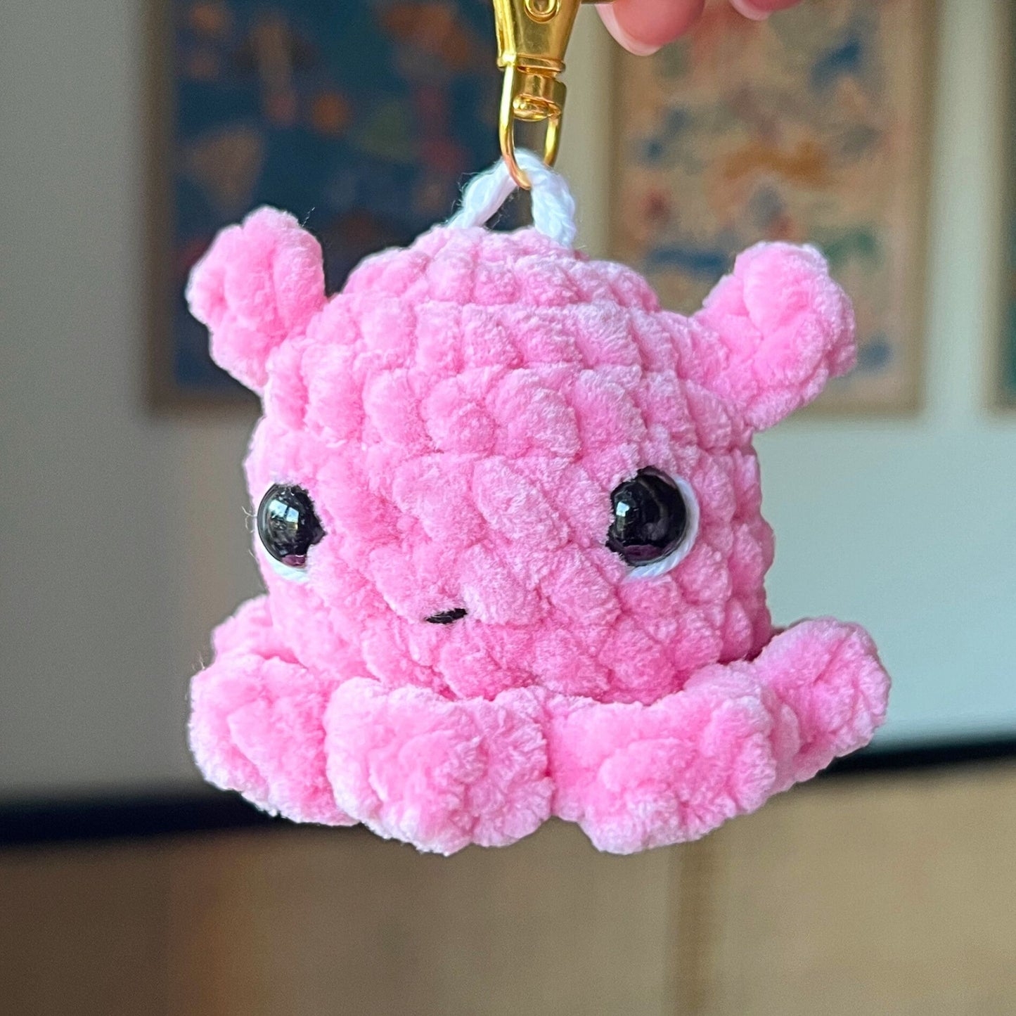 Crochet FlapJack Octopus Keychains