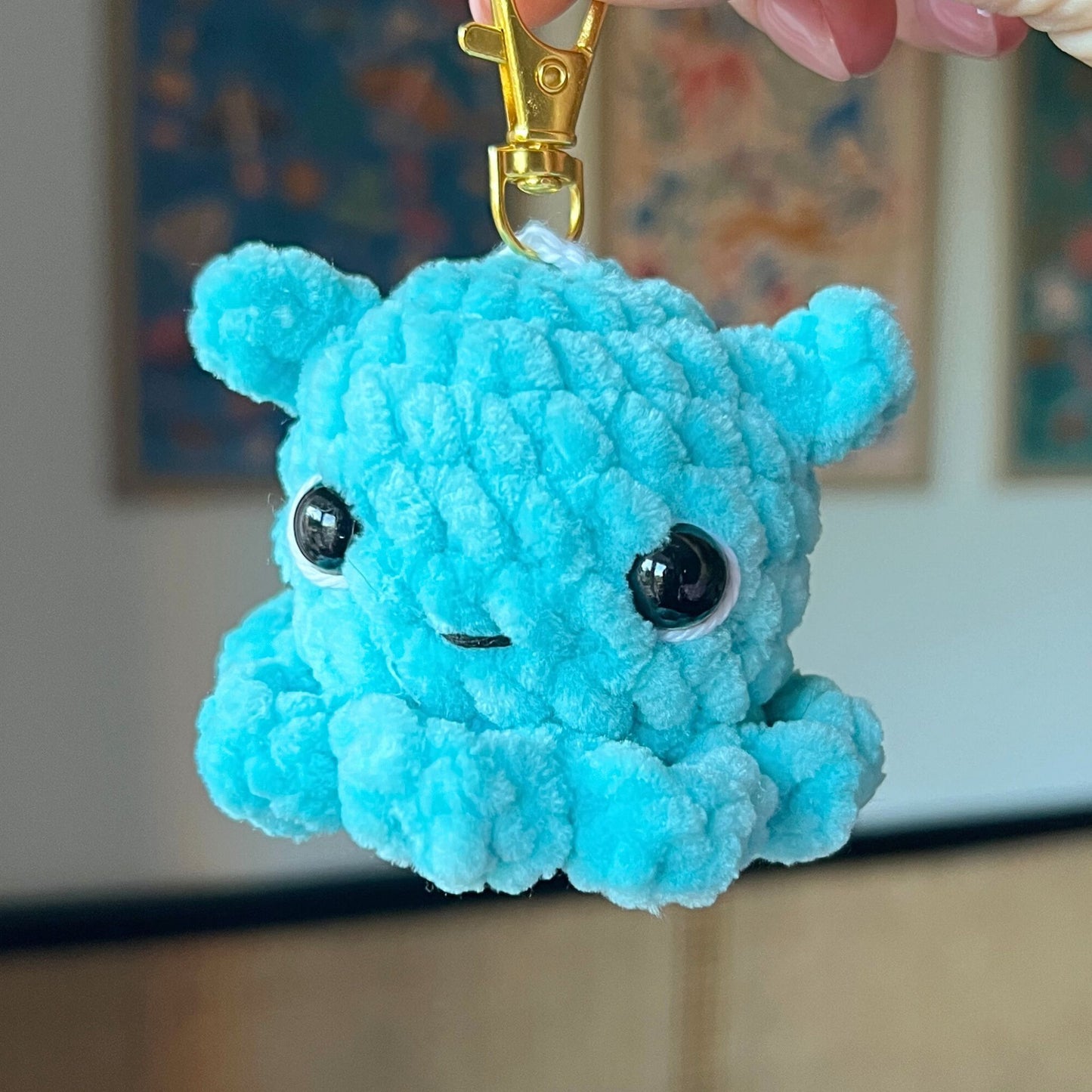 Crochet FlapJack Octopus Keychains