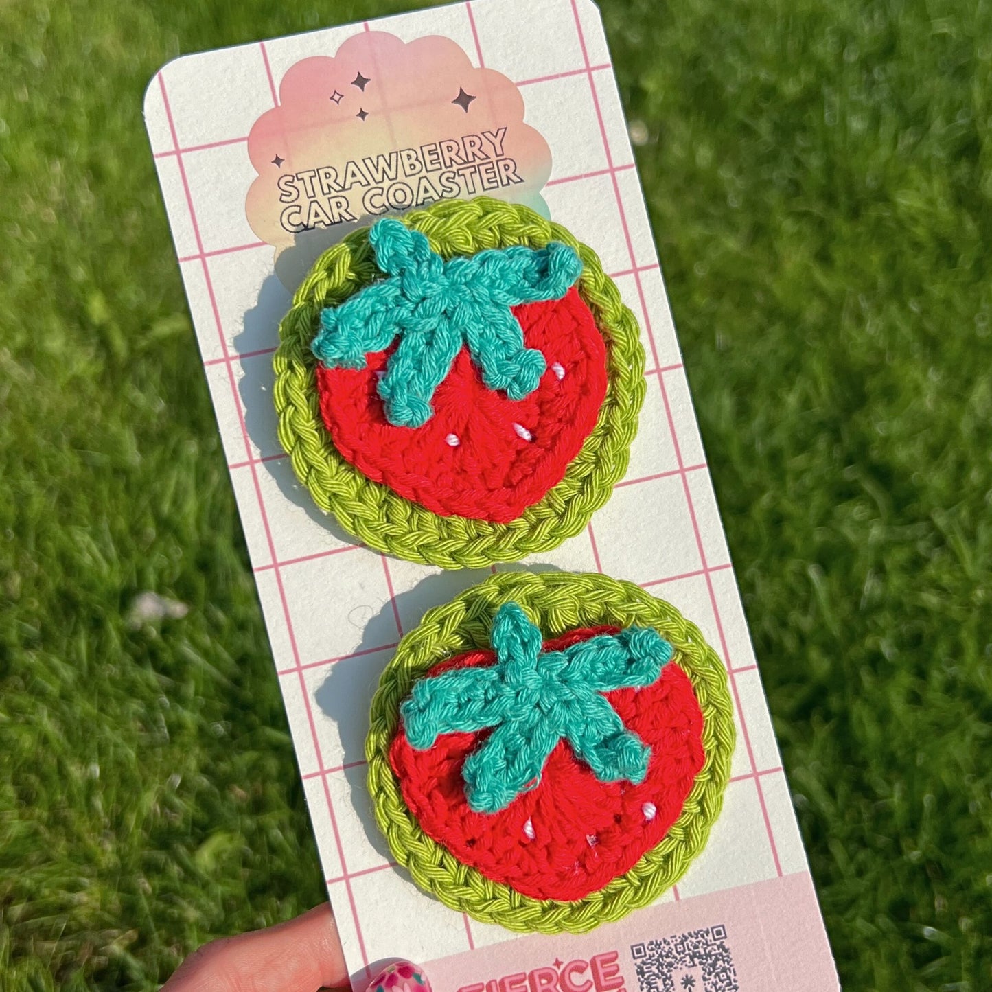 Strawberry Car Coasters