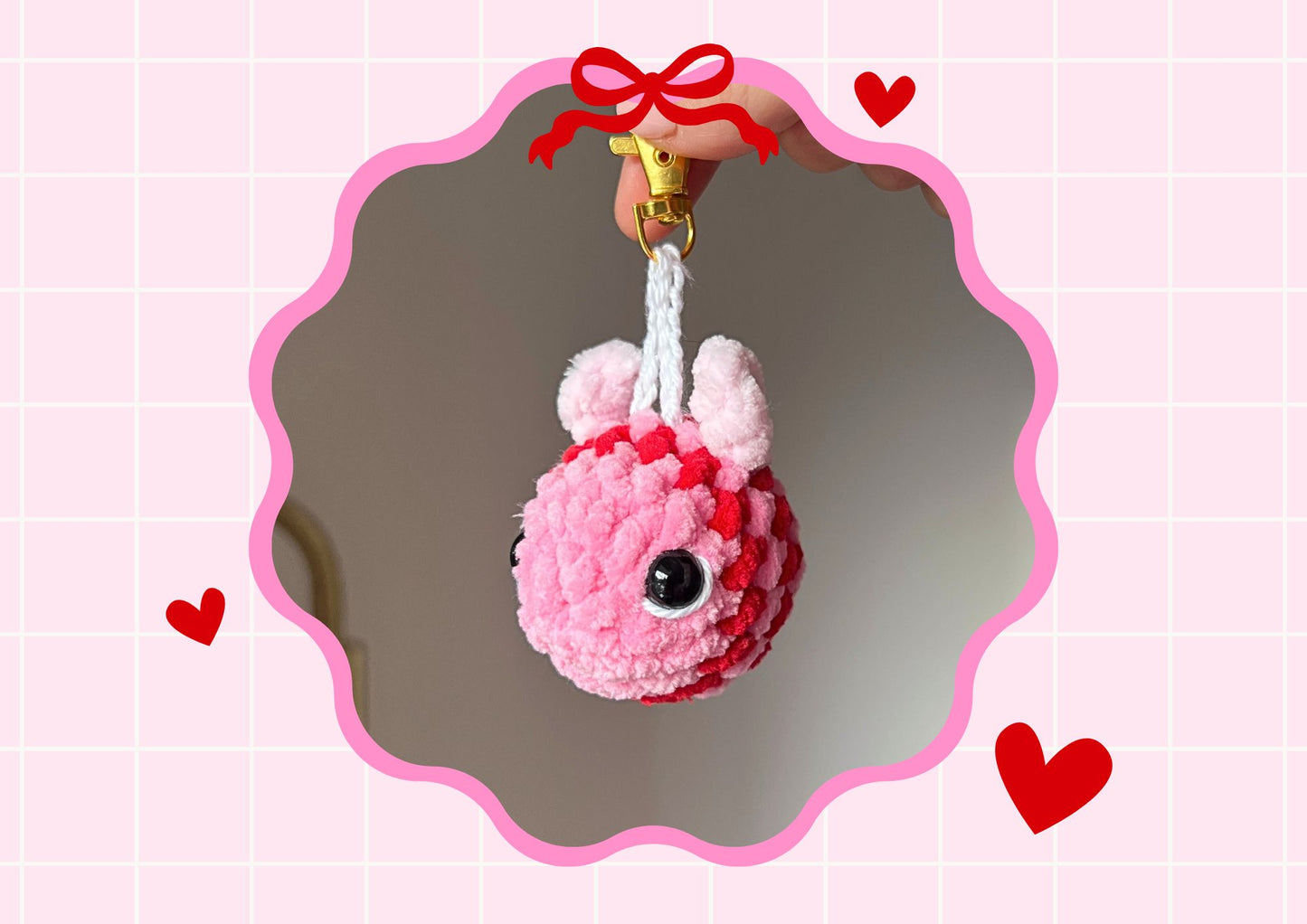 Crochet Love Bee Keychain (PREORDER)