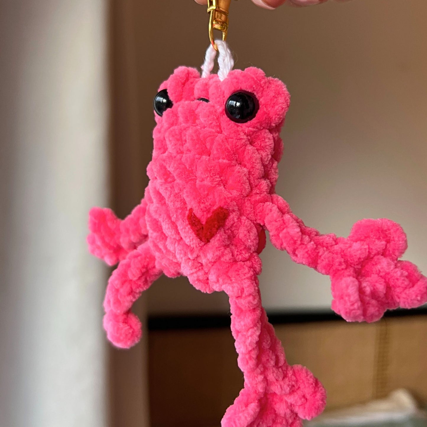 Crochet Love Frog Keychain (PREORDER)