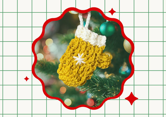 Crochet Mitten Ornament