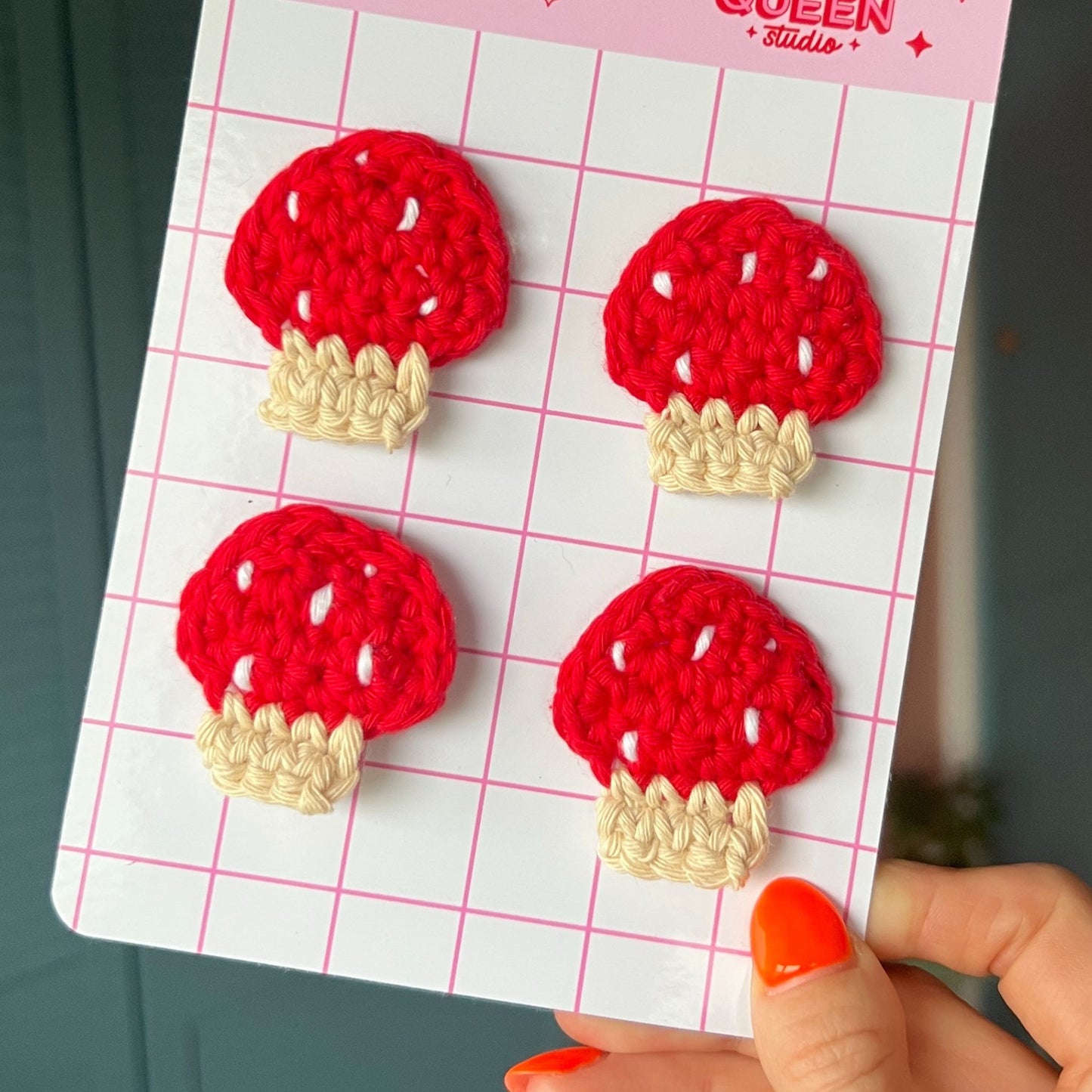 Crochet Mushroom Magnets