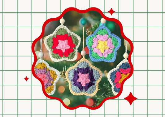 Crochet Granny Star Ornament