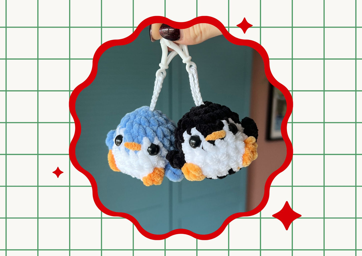 Crochet Penguin Keychain