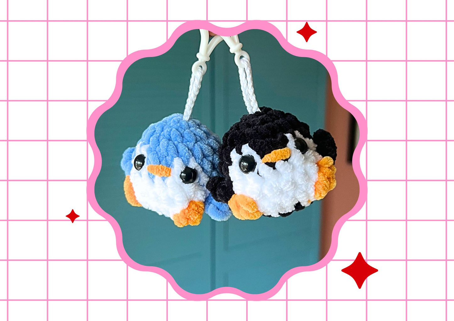 Crochet Penguin Keychain