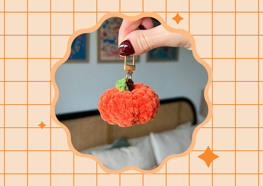 Crochet Pumpkin Keychain