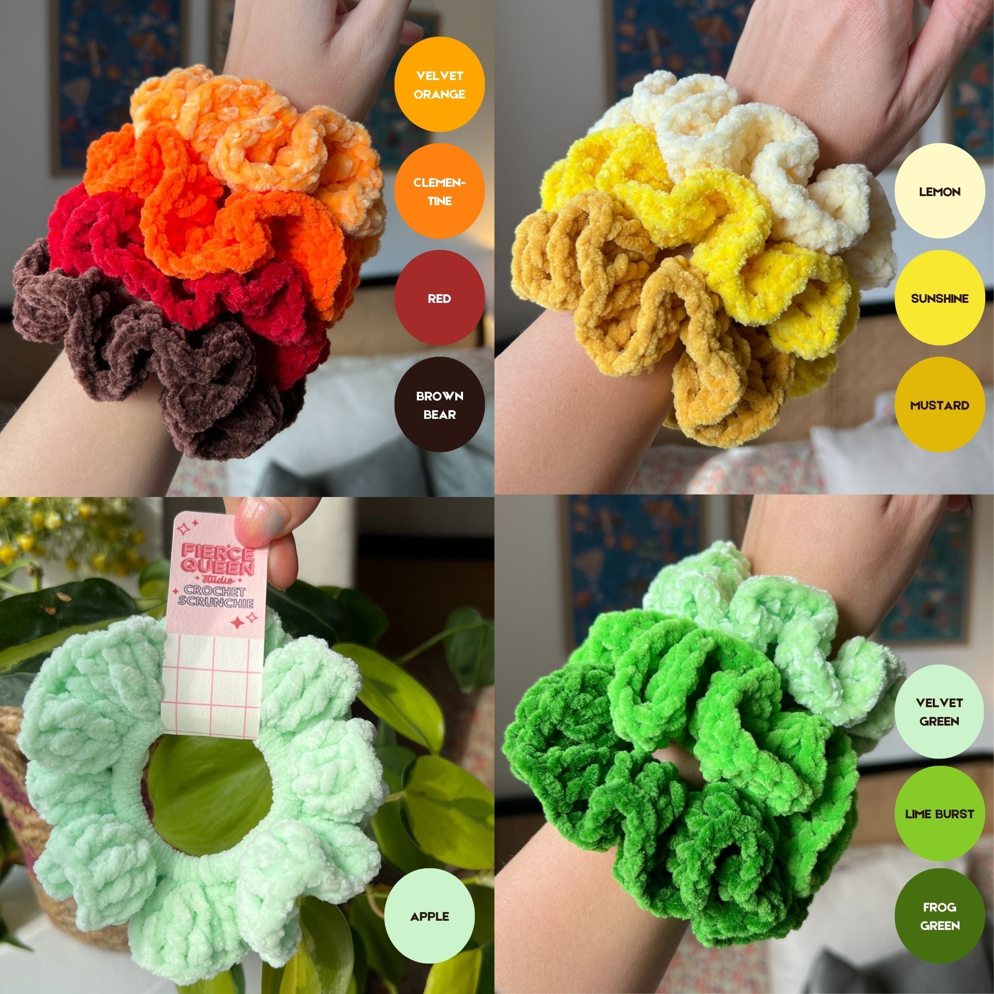 Individual Crochet Scrunchie – Fierce Queen Studio
