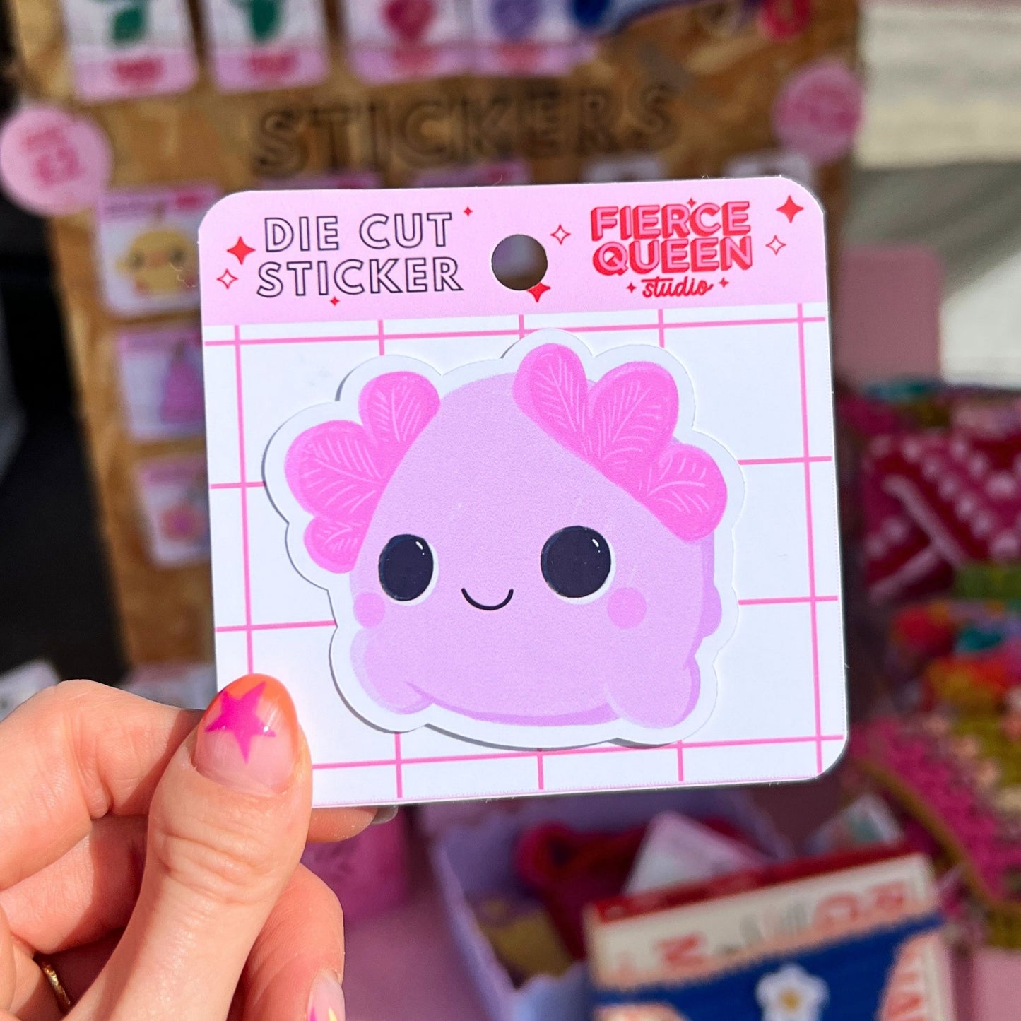 Axolotl Die Cut Sticker