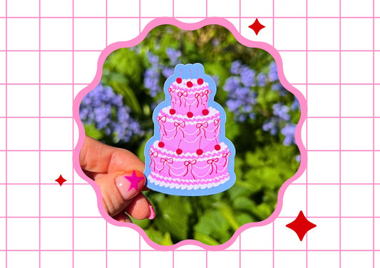 Vintage Cake Die Cut Sticker