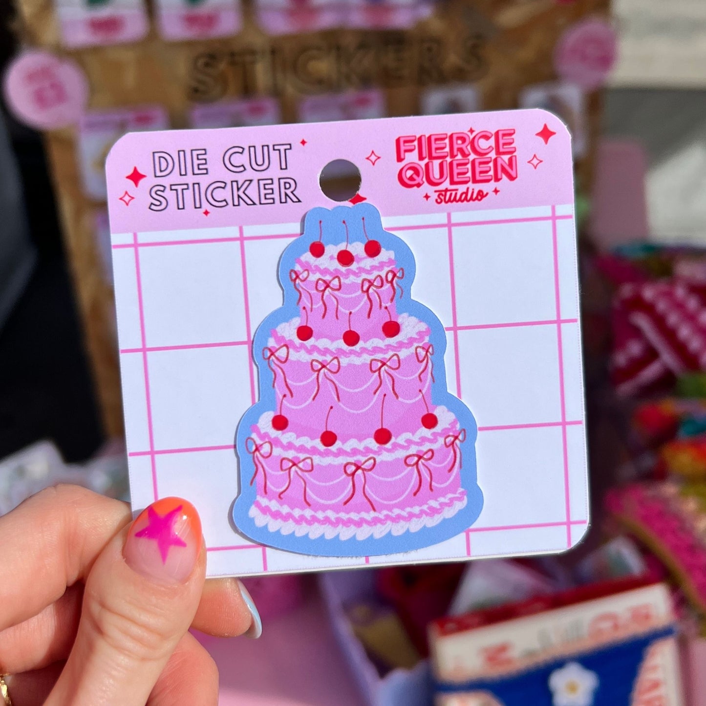 Vintage Cake Die Cut Sticker