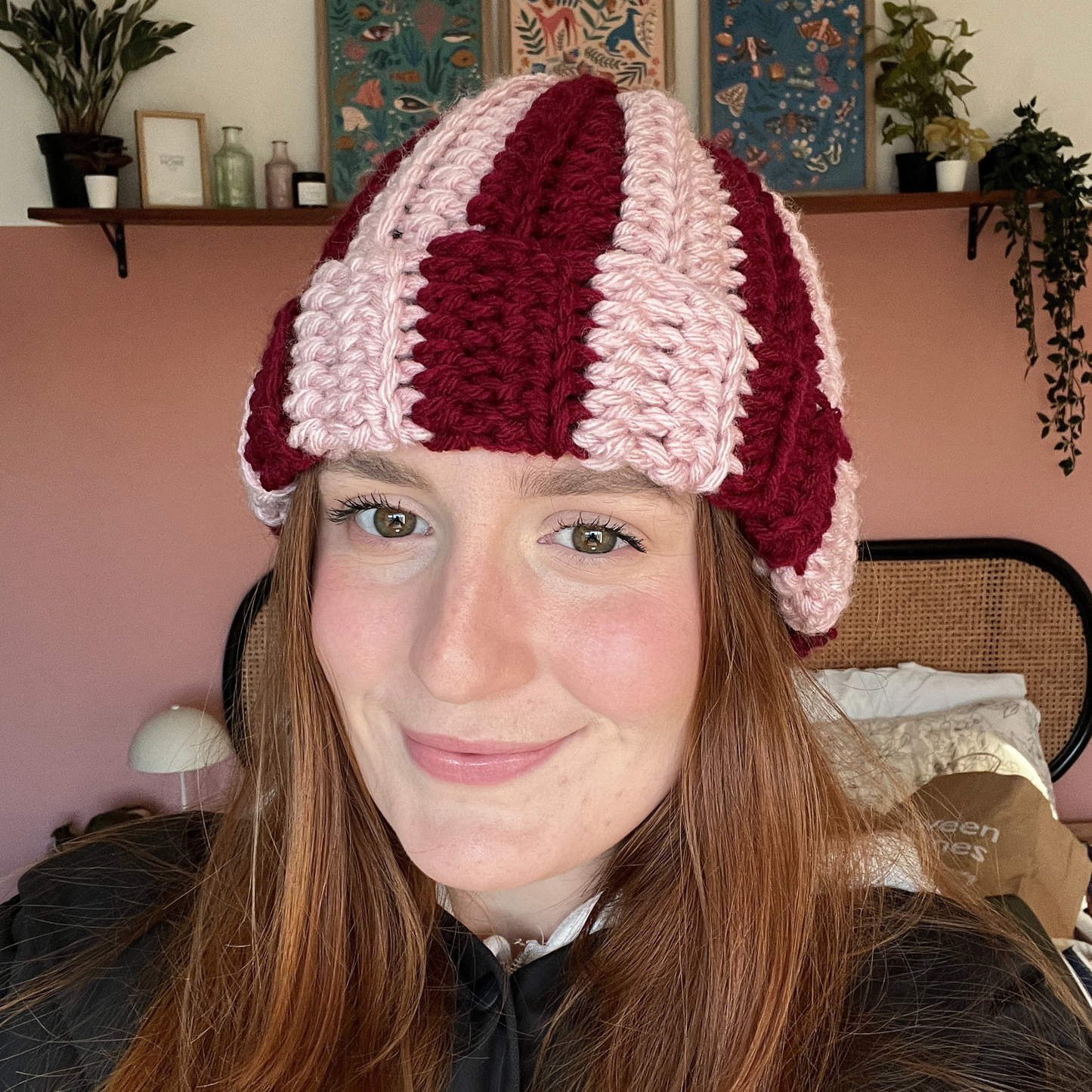 Crochet Striped Chunky Beanie (Child & Adult Sizes)