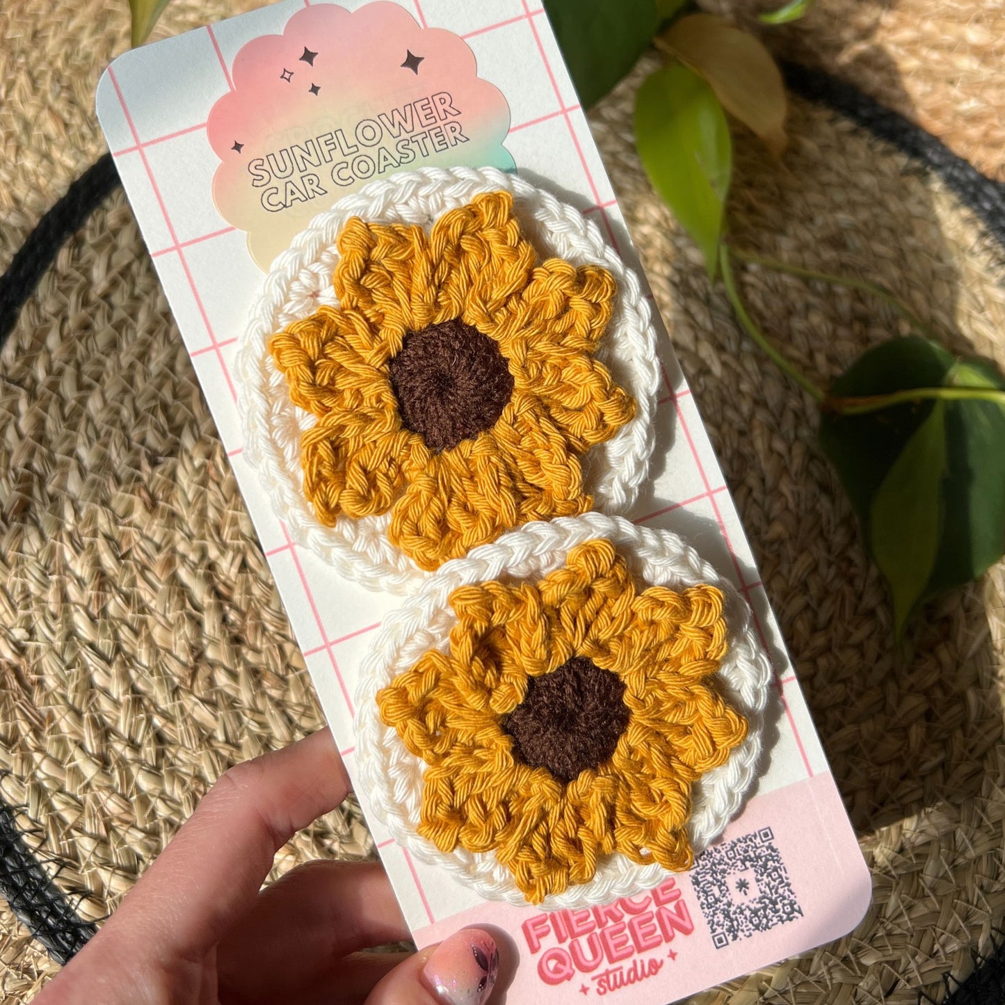 Sunflower Car Coasters