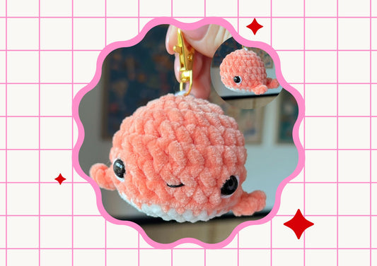 Crochet Whale Keychains