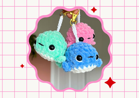 Crochet Whale Keychains