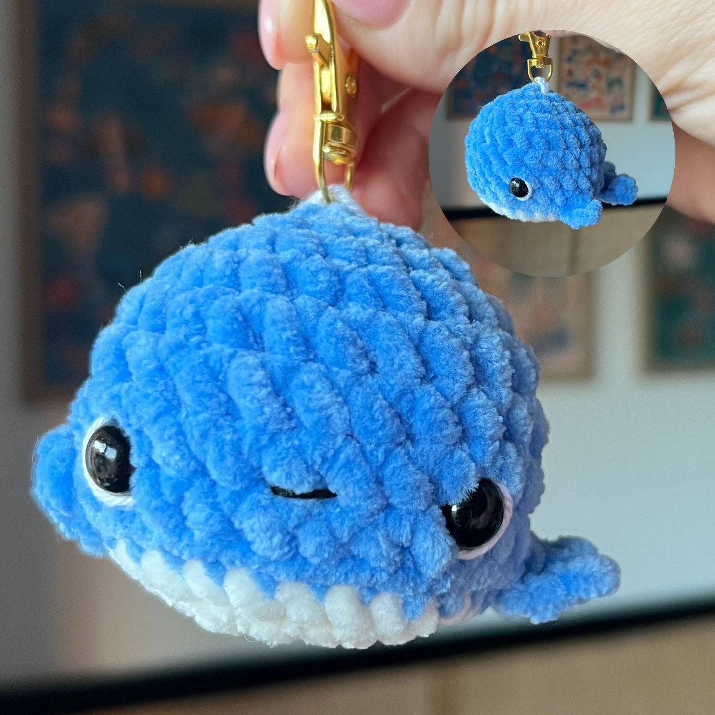 Crochet Whale Keychains